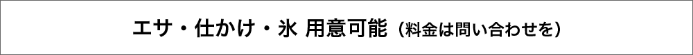 エサ、仕かけ、氷用意可能（料金は問い合わせを）